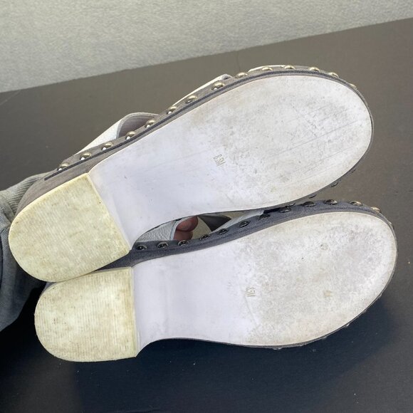 Jeffrey Campbell Genuine Leather Platform/Clogs/Sandals White Size 8.5 M - Picture 5 of 16